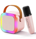 Rechargeable Karaoke Speaker with Wireless Mic & LED Lights