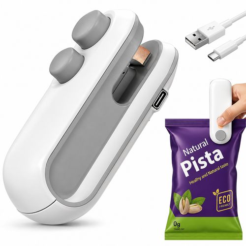 Portable Sealing Machine |2 In 1 Heat Sealer & Cutter| USB Rechargeable (Type C)